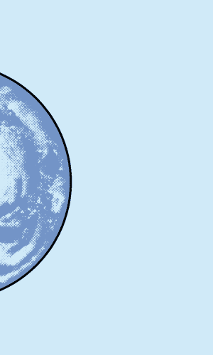 We see a small sphere